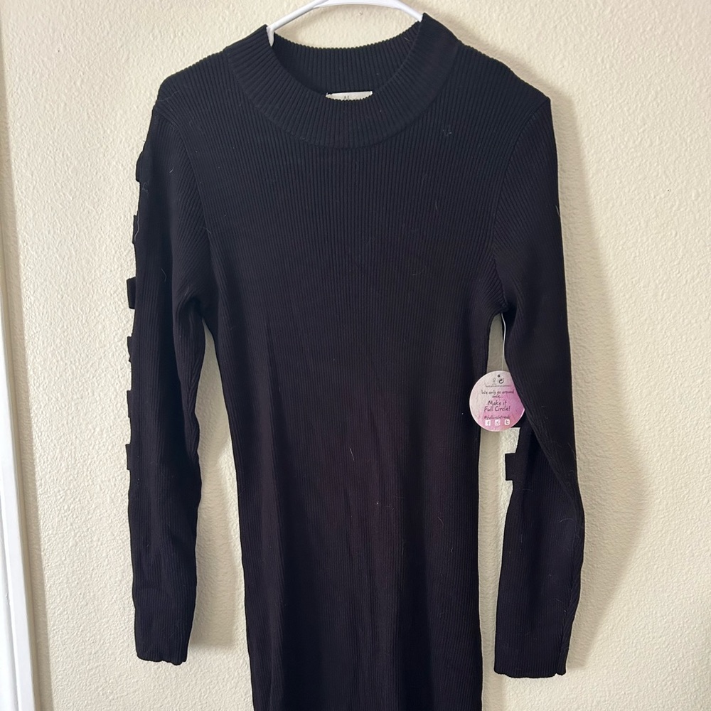 Black sweater dress